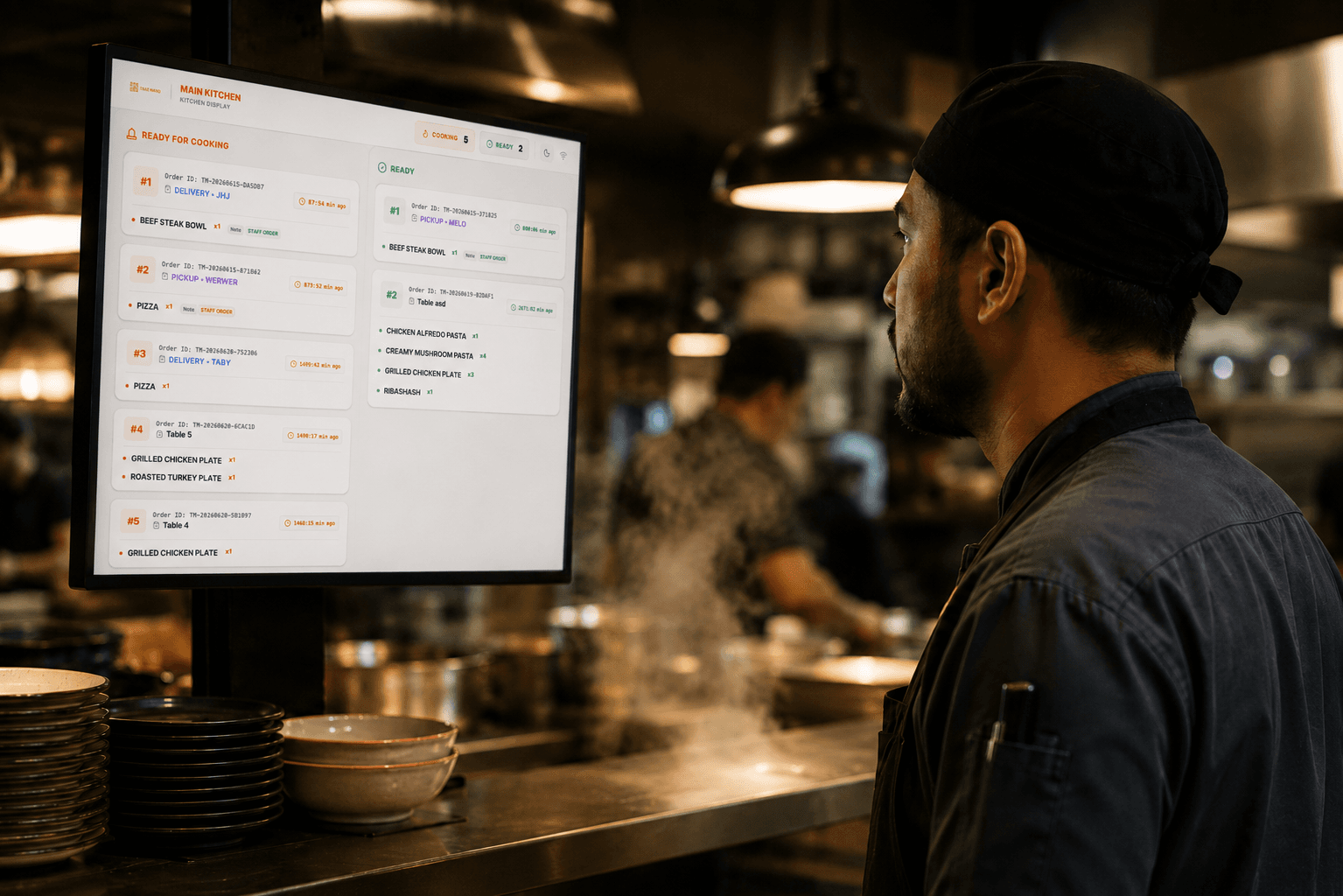 Team receives orders interface